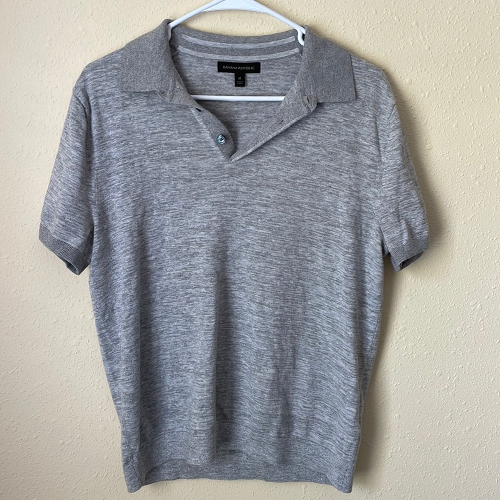Banana Republic Men’s Grey Polo Slim Fit - (M)